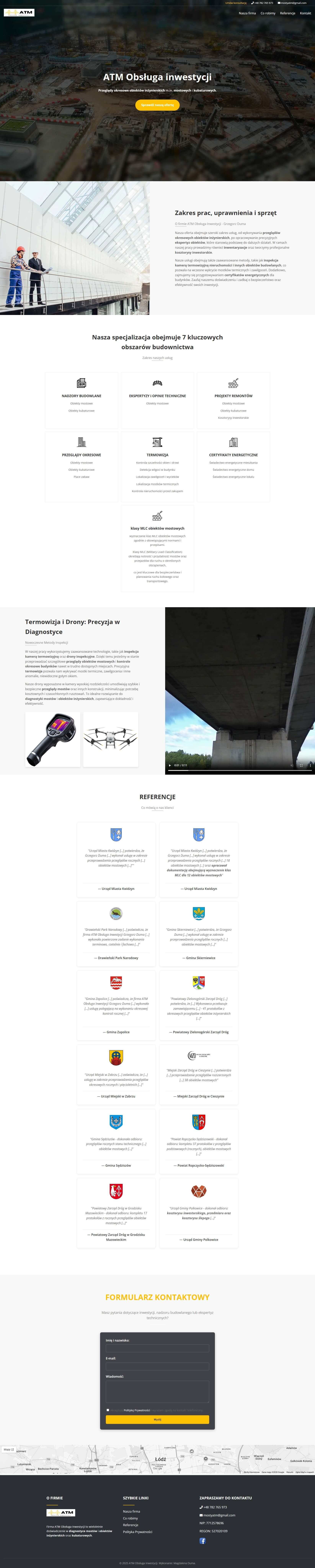 Zrzut ekranu strony atm-obslugainwestycji.com.pl